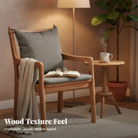 Upholstered Wood armrestchair Multi-Purpose Dining Chair Minimalist Design Easy Assembly for Students, Study Room, study corner