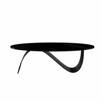 Light Luxury aesthetic two-level Oval and circular table Minimalist Design Living Room Furnishing Small Space suitable for Home Furniture Safe Rounded Edges for Apartment Dwellers, Interior Designers, Families with Children, Lounge Area, Bedroom