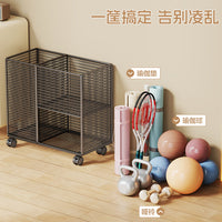 瑜伽器材怎么收纳？瑜伽垫置物架家用多层可移动运动工具储物架子