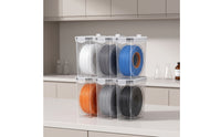 6 Pieces 3D Printer Filament Storage Box Moisture-Resistant Filament Storage Box Dust-Protected Clear for Makers, Desktop