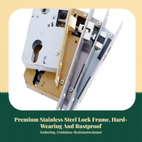 Interior Door Lock, Universal Mortise Lock Set with Key, Quiet Bearing Latch, Privacy Security