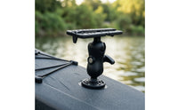 Adjustable Hydrographic Device Mount with Round Base Rotatable Kayak Bracket with Strap for Kayakers