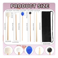 11 Pieces With Storage Bag Marimba Timpani Drumstick Set Versatile 5 Pair Percussion Mallet Set Portable Felt Head Timpani Mallets Balanced Sound for Beginners, Students, Kids