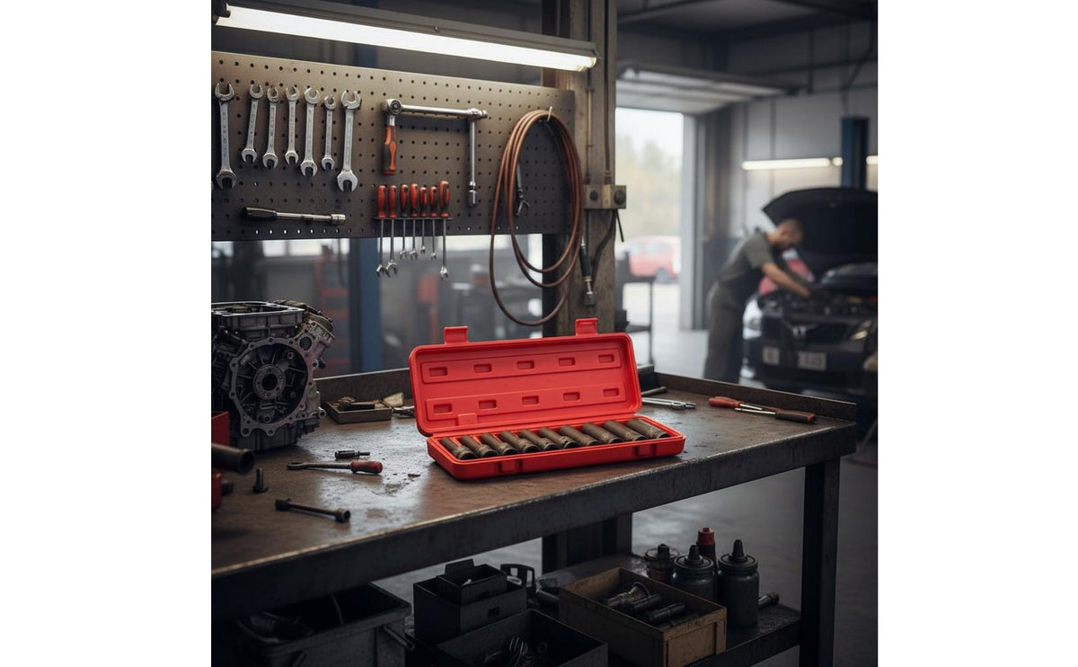 20 Pieces Air-Powered Shock-Resistant Socket Set Heat Treated Air Wrench Socket Kit Extended Shock-Resistant Wrench Sockets