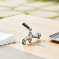 Polished Faucet with Lever Handle Threaded Dispenser Faucet Sturdy Beverage Dispenser Tap Leak-Proof for Tea Shops