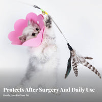 Flower Elizabethan Lightweight Flower Shape Pet C Single Easy to Easy to Maintain Gentle Elizabethan for Cats, Small Dogs, Post-Surgery Recovery