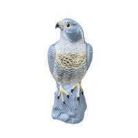 Eagle Figurine with Stump Base Realistic Decor Perched for Balcony, Homeowners