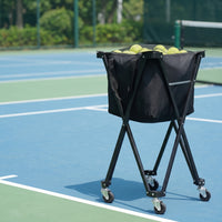 Tennis Ball Cart Foldable Tennis Ball Basket with Wheels Portable Carrier for Coaches, Coaching Training, Practice Practice Exercises