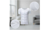 V-Neck Cosplay Shirt with Muscle Chest Short-Sleeve Fake Muscle T-Shirt Fitted Costume Top Seamless-Looking for Men, Cosplayers, Stage Performances