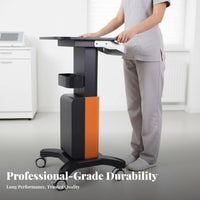 Cosmetic Instrument Trolley 360° Rotating Wheels Cart Esthetician Trolley Cart Sturdy Construction for Hospital