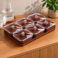 Square Fruit Tray Rounded Corners Lidded Fruit Tray Shallow