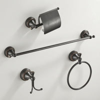 4 Pieces Lavatory Hardware Set Wall-Mounted Lavatory Accessories Set Easy to Install Toilet Paper Holder