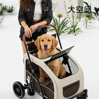Large Foldable Pet Stroller for Medium and Large Dogs, Outdoor Use, Senior Dog Cart