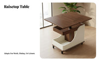 C-Shaped Rolling Desk Space-Saving End Table Height Adjustable Easy Assembly for Small Apartment Dwellers, Students