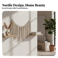 Shell Wall Decor Handmade Woven Tassel Bohemian Design for Photo Prop
