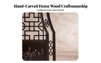 Hardwood Wood Chinese Moon Gate Antique & design Room Divider Intricate Carving partition screen Screen Hollow-openwork Lattice for Interior Designers, Cultural aficionados, Entranceway, teahouse House, Hotel Lobby, Restaurant