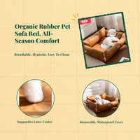 Orthopedic latex dog bed, removable cover