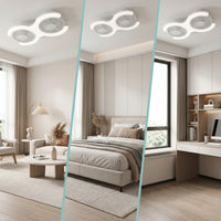 Compact twinHead Ceiling Fan Light Timer Two-Head Fan Light