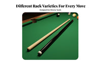 Black Section Billiard Cue Stick Tapered Solid Wood Cue Leather Tip