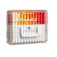 36 Pieces Fine Soft Tips Acrylic Marker Set Direct-Liquid 36-Piece Marker Set Layered Organizer Sketch Pens Rounded Barrels for Drawing, Coloring