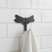 Black Dragonfly Coat Hook Long-Lasting Metal Home Decor Heavy Duty for Entryway