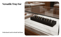 Velvet Bracelet Display Tray Scratch Surface 10 Slot Bracelet Display Padded 10 Slot Jewelry Tray for Retailers, Showcase, Exhibition, Craft Fair