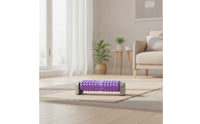 Deep-Tissue Double Roller Massager Textured Foam Roller with Suction Cups Stable for Athletes, Yogis, Home Gym, Floor