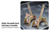 Steering Joint Yoke Assembly | Yellow Zinc Finish, Threaded Upright bolt, Front Steering joint Assembly, for ATV Repair