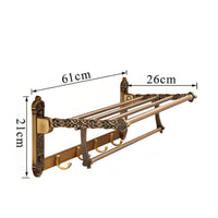 No-drill brass towel rack
