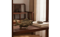 Bass Figurine Brass Fishes Figurine Miniature Fishes Sculpture for Desk