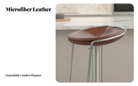 Adjustable rotate Stool with Backrest Italian aesthetic Counter-Height Chair for Pub