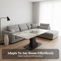 Rectangular Table with Shelf Minimalist Design Household Furniture Modern design Light Luxury Feel for Living Room, Lounge Area