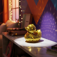 Disco Ball Duck Versatile Placement House Decoration Handmade for Party, Desktop