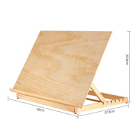 Foldable Wooden Easel Desktop Adjustable Drawing Board Angled for Sketching