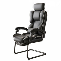 Reclining Sled Base Chair No Wheels Sled Base Armchair Lumbar Support for Guests