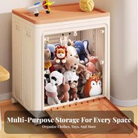 foldable Wheeled Box Large Capacity Storage Container Stackable for Dorm Room