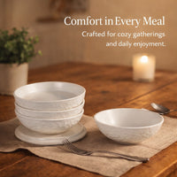 Nordic Ceramic Dinnerware Set, 5-Piece Matte Black