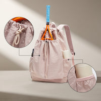 Sporty Racket Backpack Organized Tennis Bag Lightweight Sports Pack Handsunrestricted for Practice