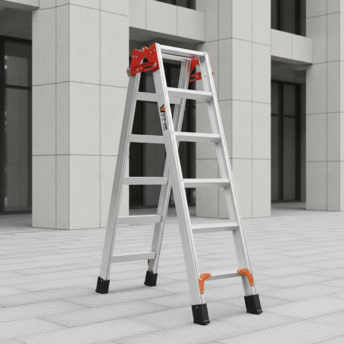 Aluminum Ladder Foldable Ladder with Anti-Slip Steps Heavy Duty for Homeowners, Contractors, Home Maintenance, Outdoor Installation, Renovation