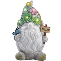 Outdoor Solar Light Resin Gnome Statue Lawn Decoration