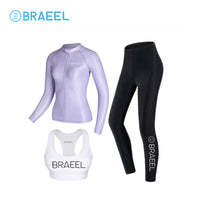 韩国新款冲浪服女分体长裤长袖泳衣防晒速干保守显瘦潜水服水母衣
