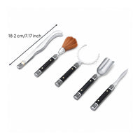 5 Pieces Tea Ceremony tool with Wooden Handles Traditional Set Practical for Hosts