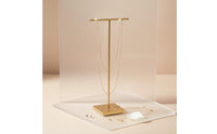 Countertop Jewelry Tree Minimalist Crafted Metal Earring Holder Stable Base Necklace Display Rack for Dressing Table