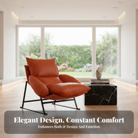 Minimalist Design C-Shaped Armchair Italian visual appeal Lounge Chair designer-inspired design aesthetic Indoor Seating Sculptural configuration for Interior Designers, Apartment Dwellers, Living Room, Bedroom, perusing corner, Hotel Lobby
