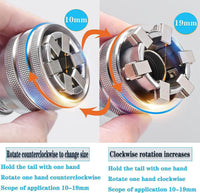 Universal Socket 3/8-3/4 Adjustable Socket 10-19 Multi-function Wrench Socket Magic Electric Wrench