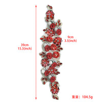 Heavy-Duty 3D Garment Accessory, Dress Box Decorative Beaded Rhinestone Lace Flower Fabric Patch