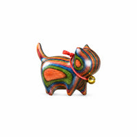 Tea Pet Mini Desktop Ornament Carved Cat Wooden Cat Ornament Polished for Collectors, Desk, Bookshelf
