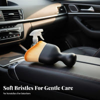 Removes Fog & Dust Car Glass Cleaning Wand Multi-Purpose Microfiber Windshield Brush Lightweight for Drivers, RV Owners, Home Glass Surfaces