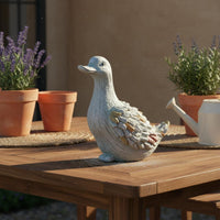 Imitation Stone Duck Ornament Weather-Resistant Pond Duck Sculpture for Yard