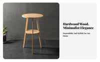 3 Pieces Counter Height Table and Stool Set Sturdy Construction for Small Spaces